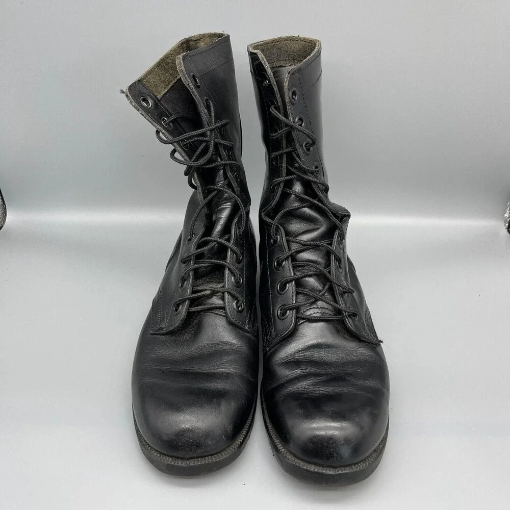 Vintage Military Combat Boots 1984 size‎ 8 Regular Waffle Sole RO Search Leather
